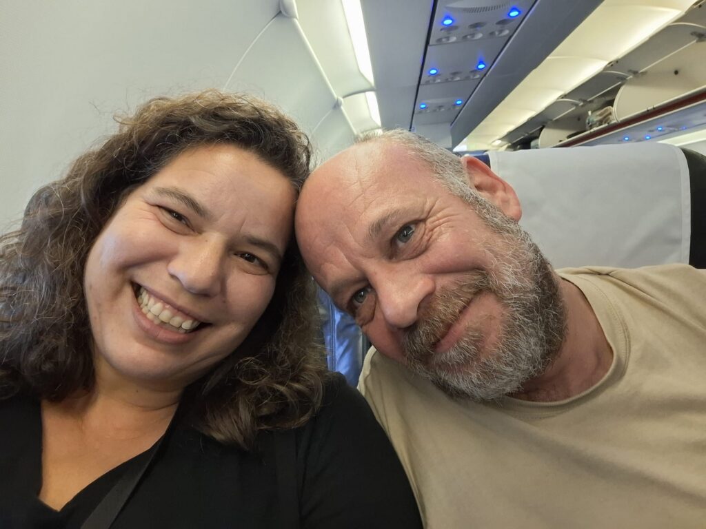 אסף ואני בטיסה